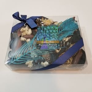 Comforts of Home Platinum Peacock Decor